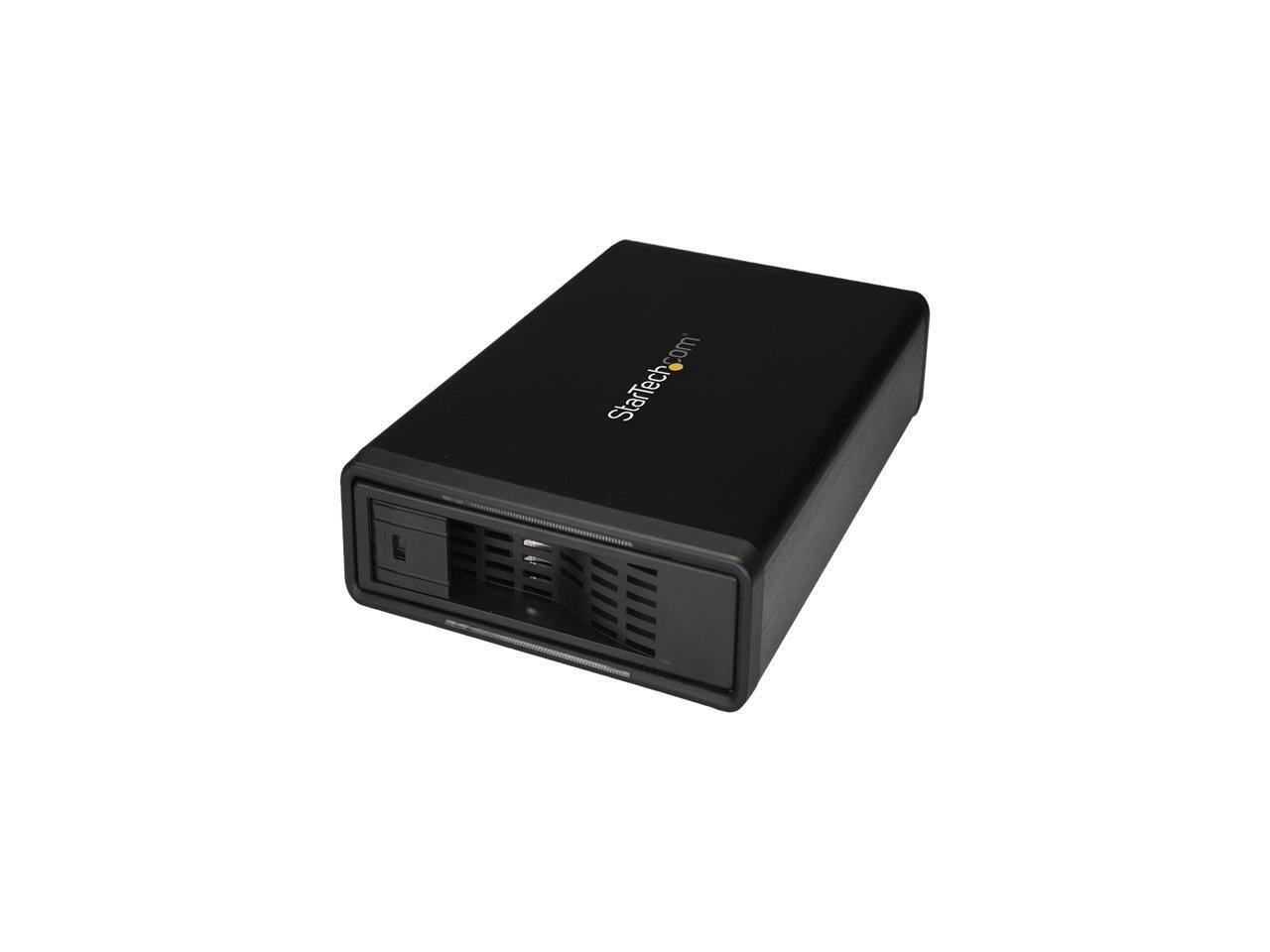 Front. StarTech.com - StarTech eSATA Enclosure for 3.5in SATA HDD - USB 3.0/eSATA - Metal Trayless HDD Enclosure.
