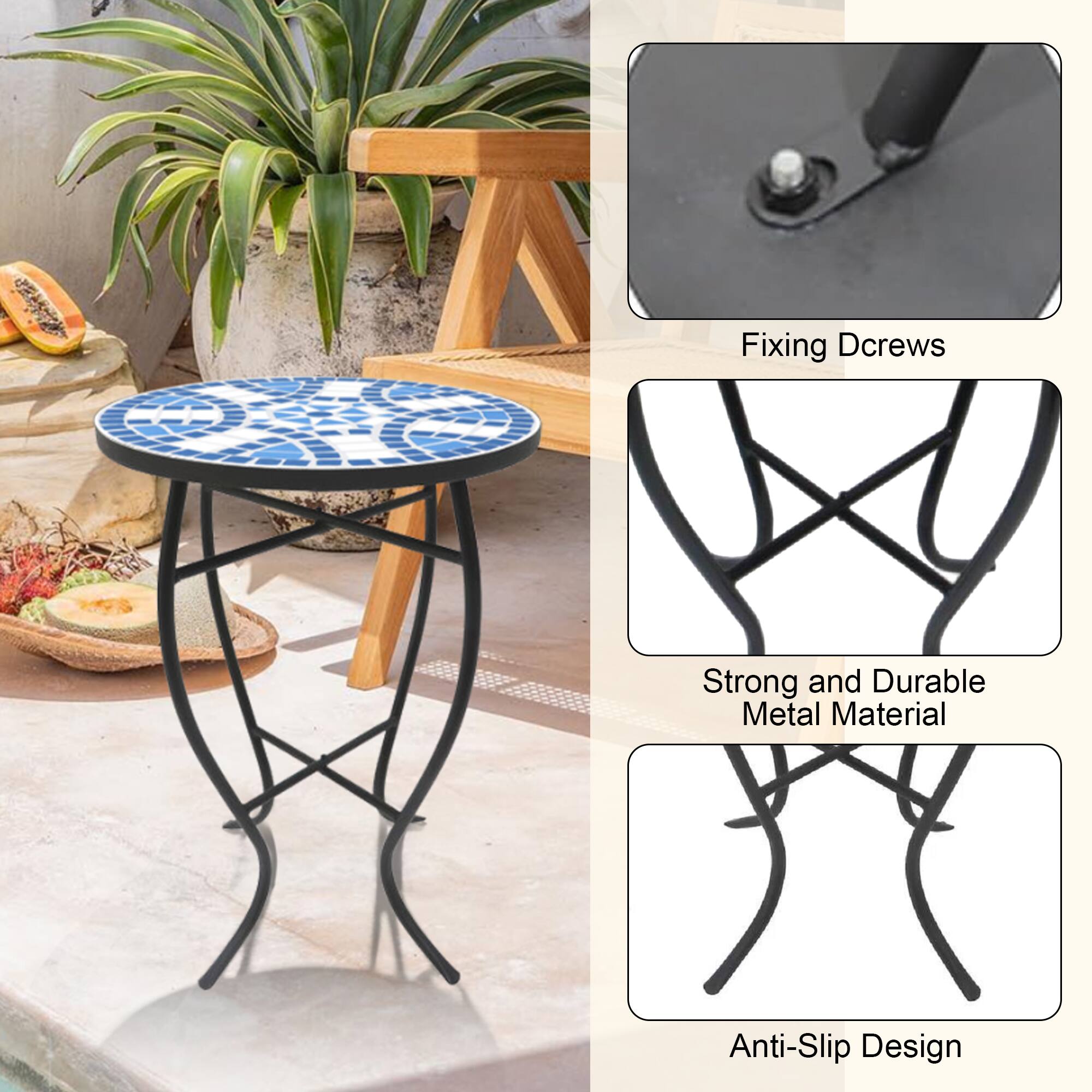Fixing Dcrews  
Strong and Durable Metal Material  
Anti-Slip Design