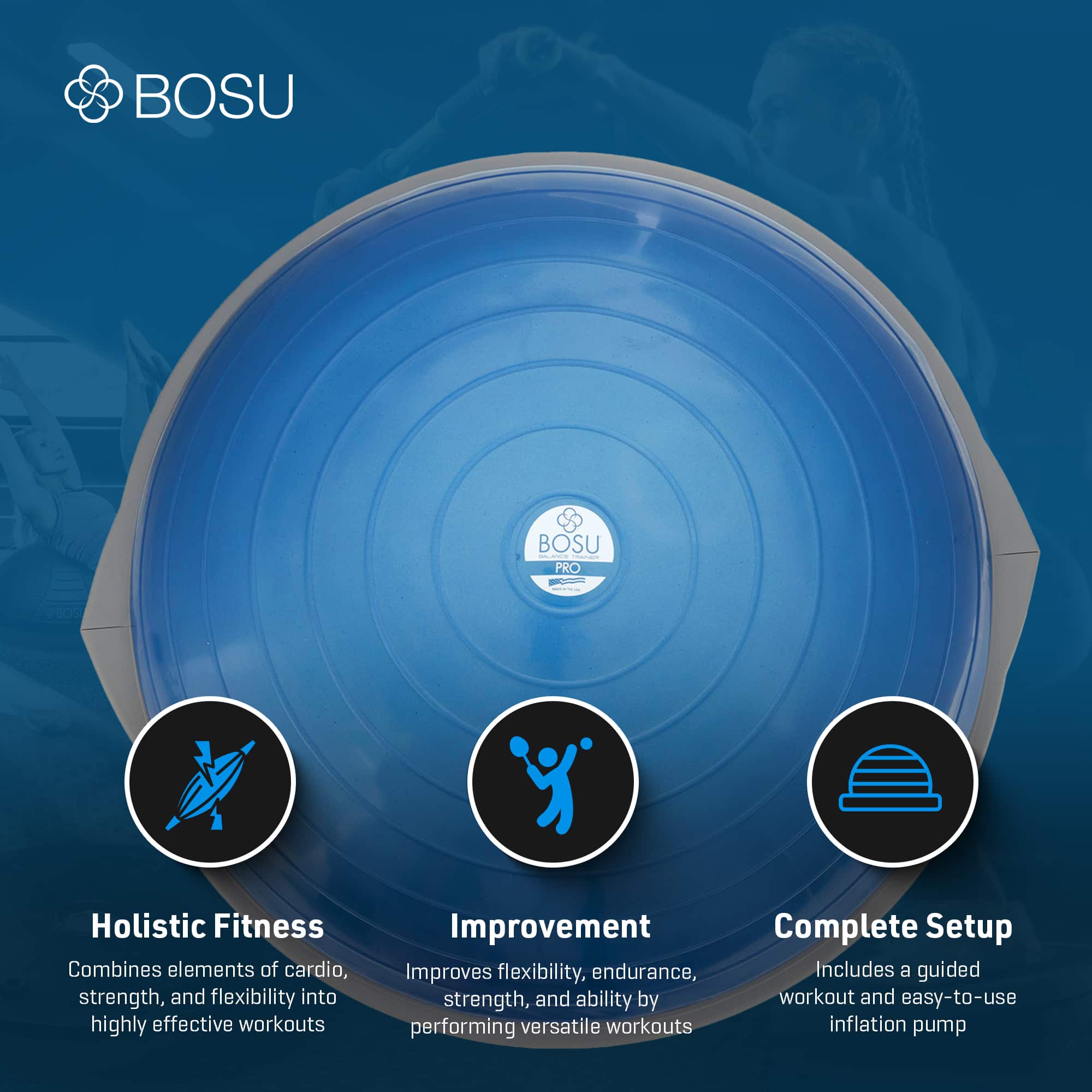 Bosu Pro Multifunctional Home Gym 26” Strength Trainer Ball