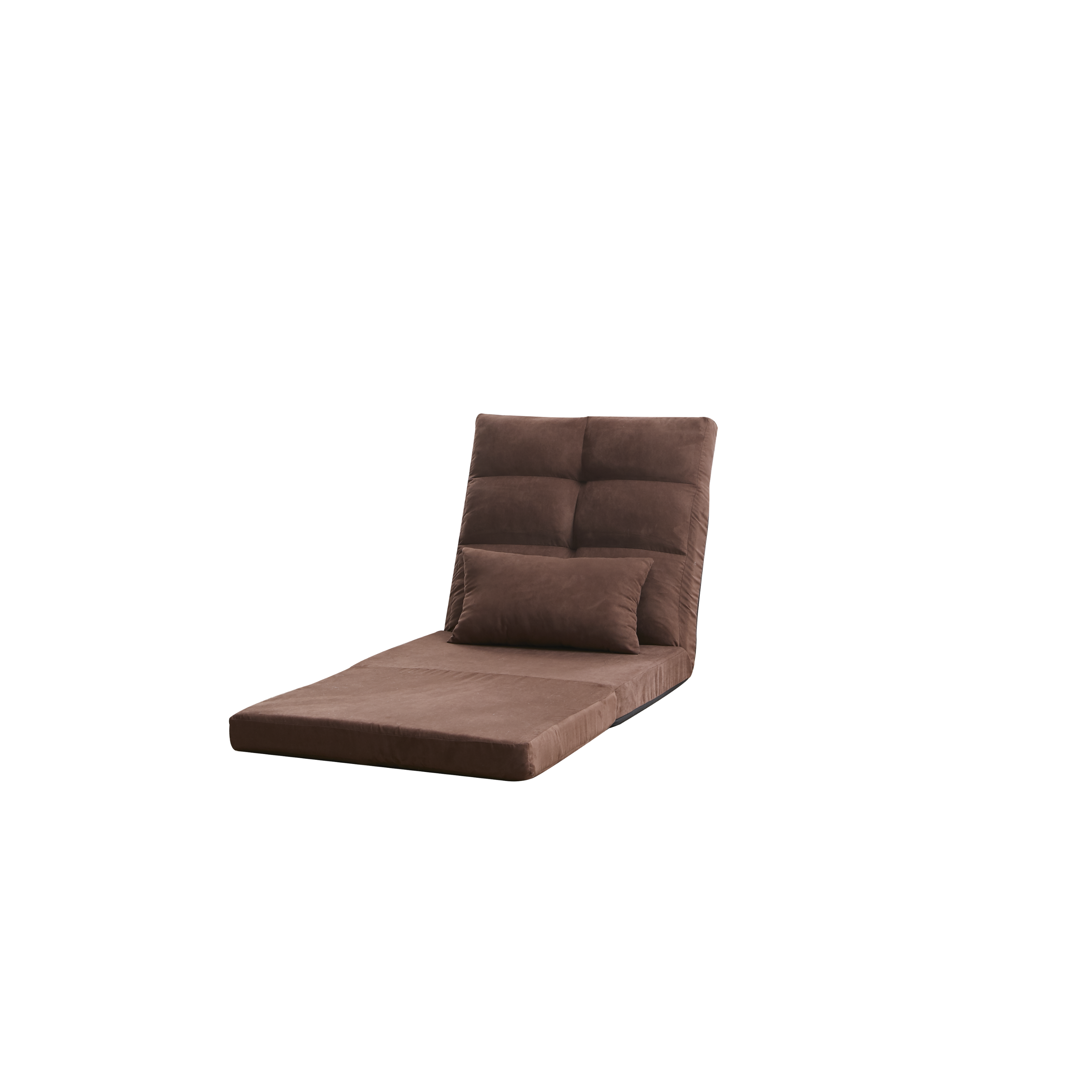 Angle. GOODSILO - Convertible Triple Fold Down Sofa Bed with Adjustable Reclining Positions for Modern Leisure and Guest Accommodations - Brown.