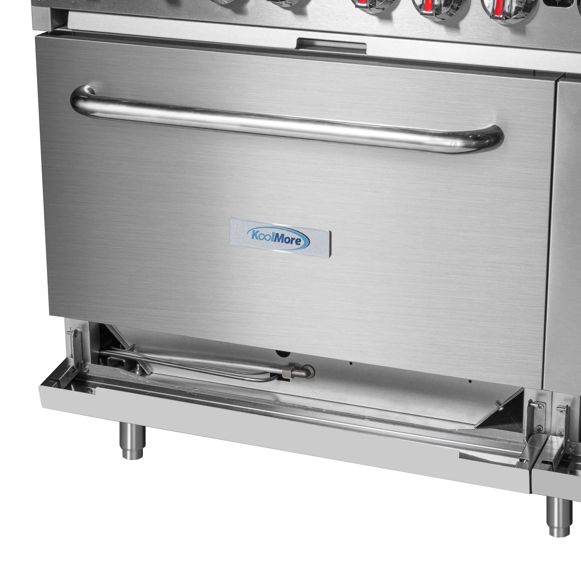 Alt View 5. Koolmore - 60 in. Commercial LP Range with 24 in. Griddle and Broiler in Stainless-Steel (KM-CRGB60-LP) - Stainless Steel.