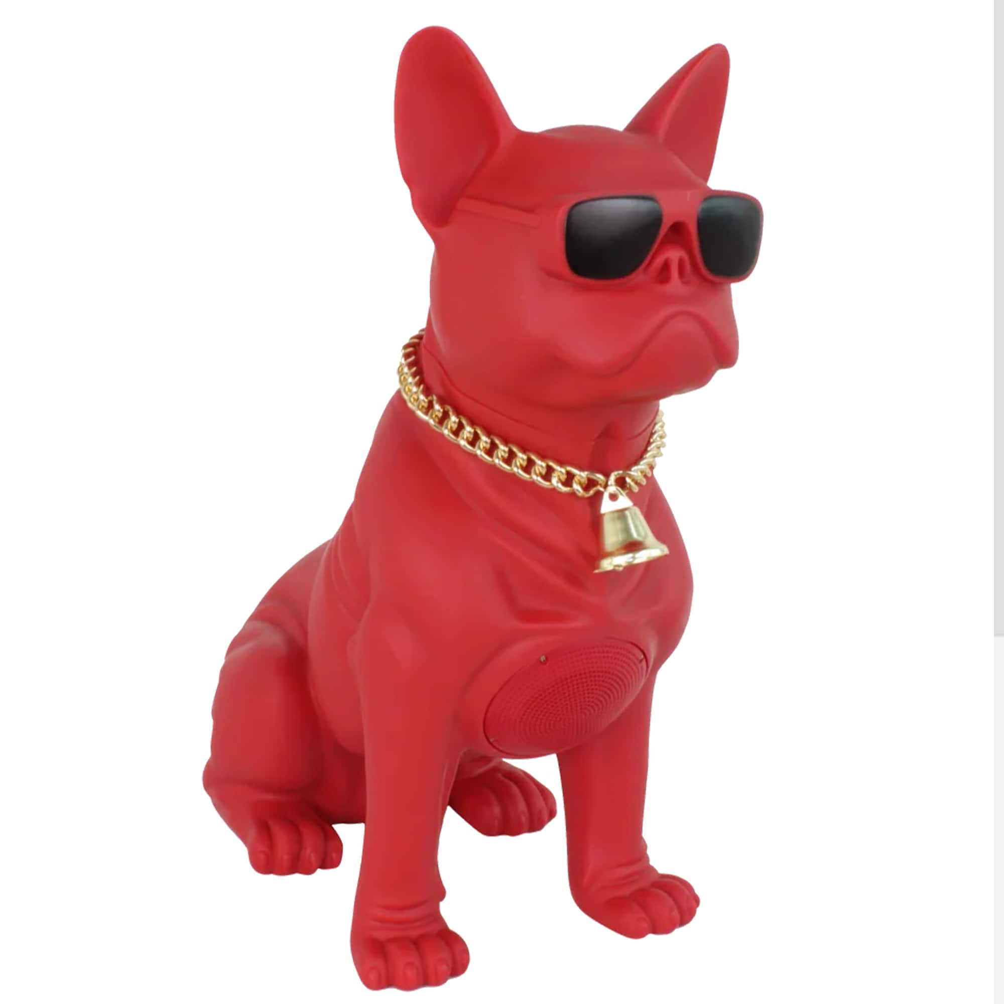 Max Power - Bulldog Bluetooth Speaker, Large Wireless Novelty Party Stereo, Red
