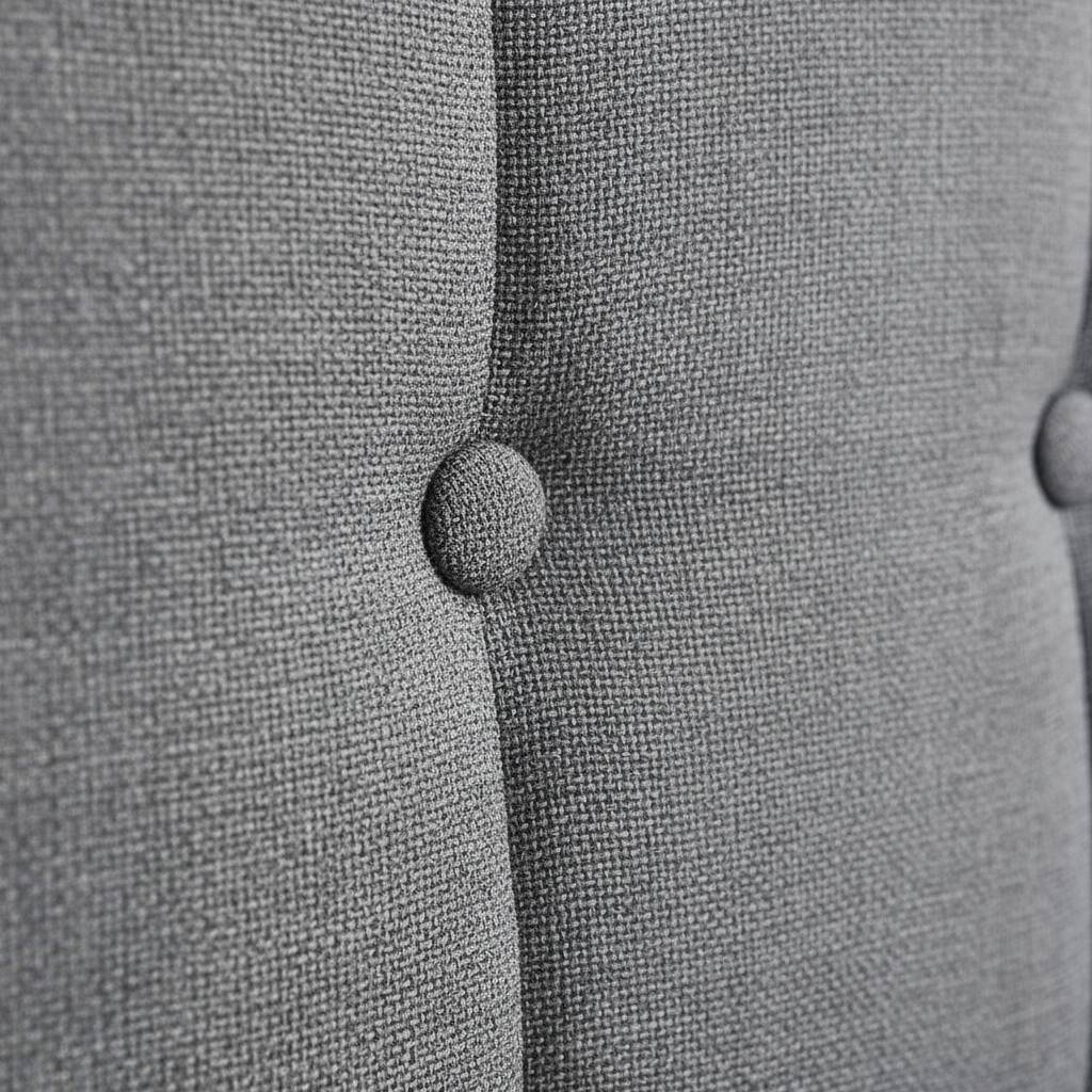 Left. AOITUN - Twin Size Upholstered Platform Bed Frame, Gray Button Tufted Fabric Headboard, No Box Spring Needed - gray.