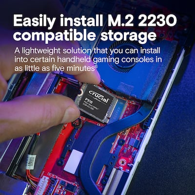 Crucial P310 1TB PCIe Gen4 2230 NVMe M.2 SSD CT1000P310SSD2 Crucial P310 1TB PCIe Gen4 2230 NVMe M.2 SSD CT1000P310SSD2