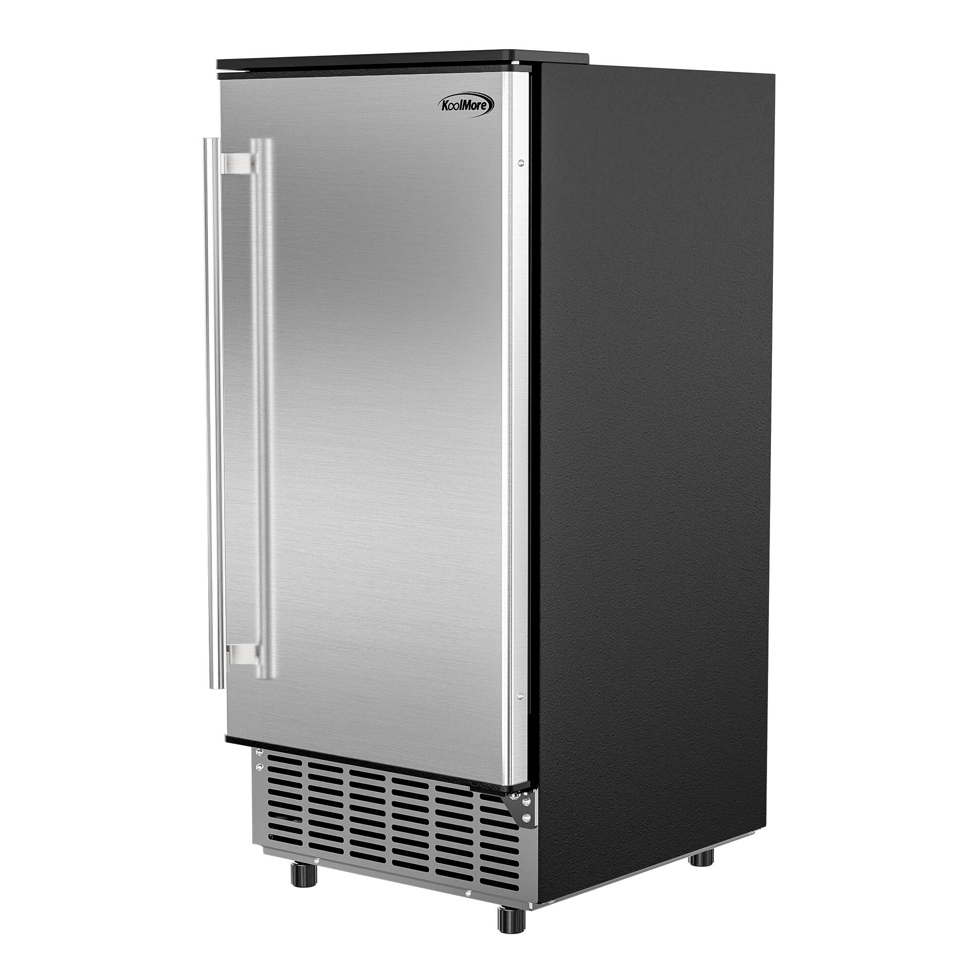 Back. Koolmore - 15 in. Stainless-Steel Built-In/Free-Standing Ice Maker, 75lbs/24h, BIM75-BS. - Stainless Steel.