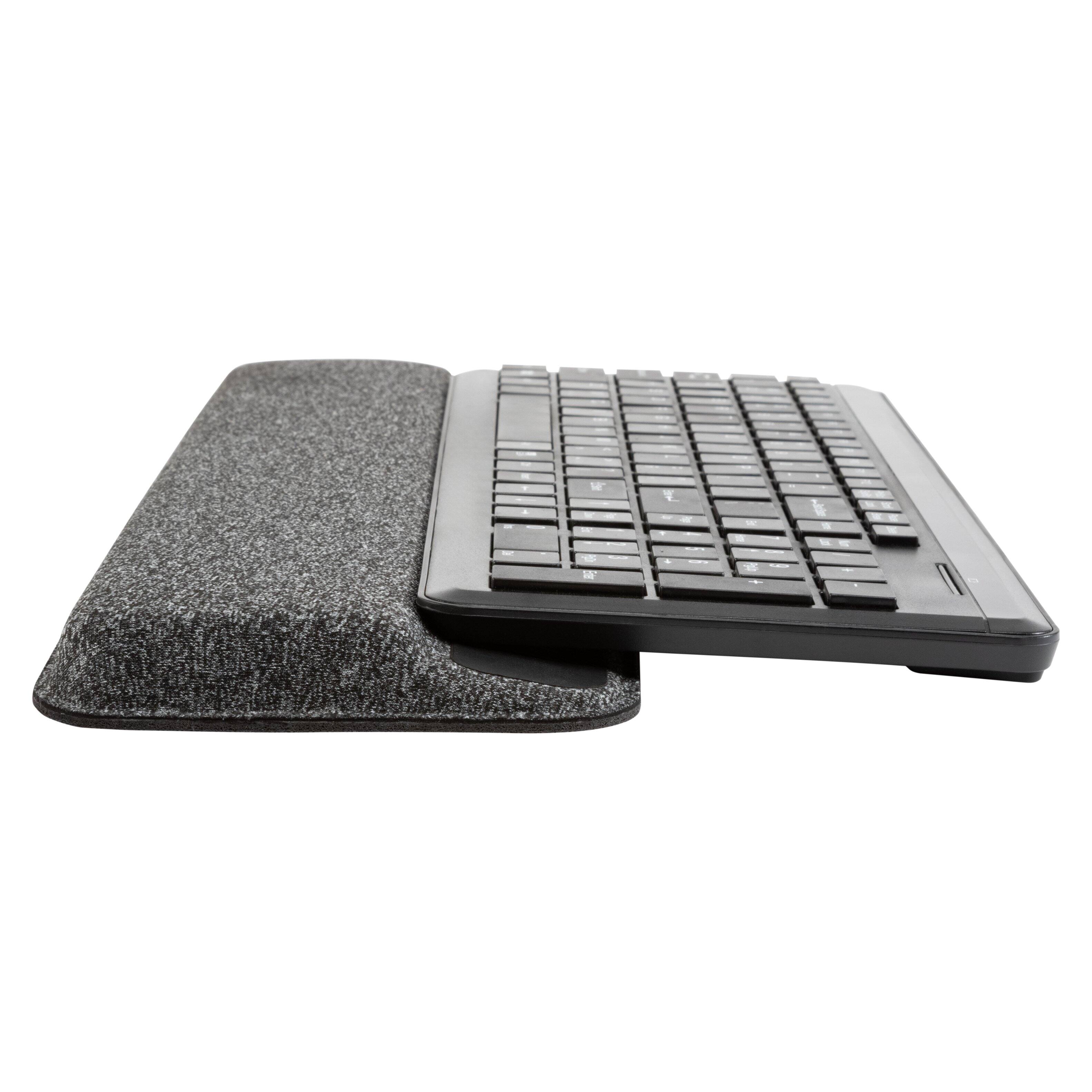 Left. Allsop - Premium Plush Angled  Wrist Rest - GRAY.