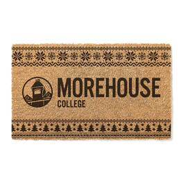 Jardine - Morehouse Maroon Tigers 18" x 30" Holiday Coir Doormat - Brown