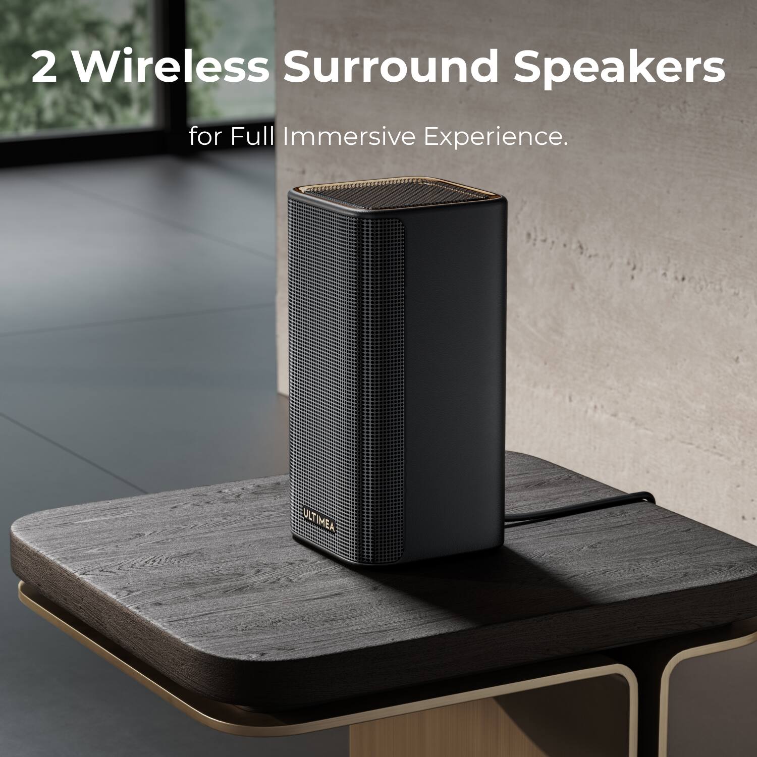 2 Wireless Surround Speakers for Full Immersive Experience.