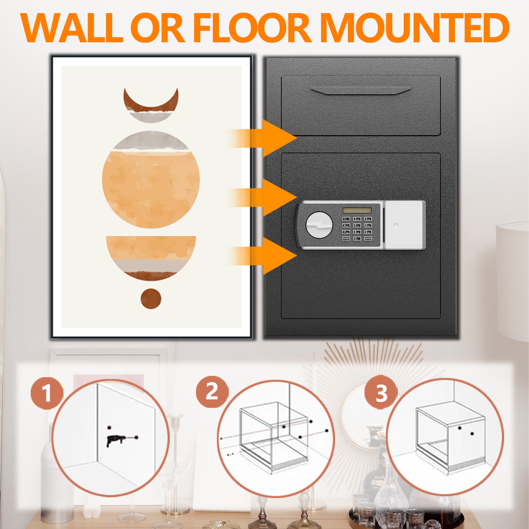 WALL OR FLOOR MOUNTED

1
2
3