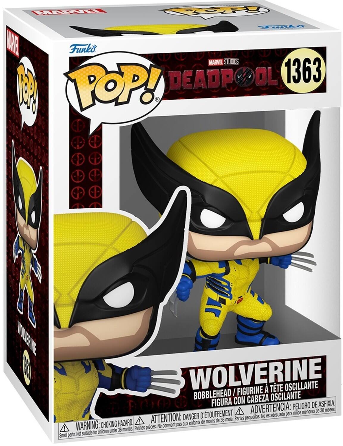 MARVEL STUDIOS DEADPOOL 1363 POP! MOWERNINE 13 WOLVERINE FIGURINE BOBBLEHEAD OSCILANTE FIGURA CON CABEZA OSCILANTE. ADVERTENCIA: PELIGRO DE ASFIXIA. DANGER D'ÉTOUFFEMENT. ADVERTENCIA: PEQUEÑAS PIEZAS. Ne convient pas aux enfants de moins de 36 mois. WARNING: CHOKING HAZARD. Small parts. Not suitable for children under 36 months.