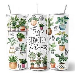 OrnamentallyYou - Funny Botanical Life 20oz Tumbler With Stainless Steel Straw - Multicolored