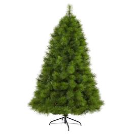 BreeBe - 6’ Scotch Pine Christmas Tree w/300 Clear LED Lights - Green