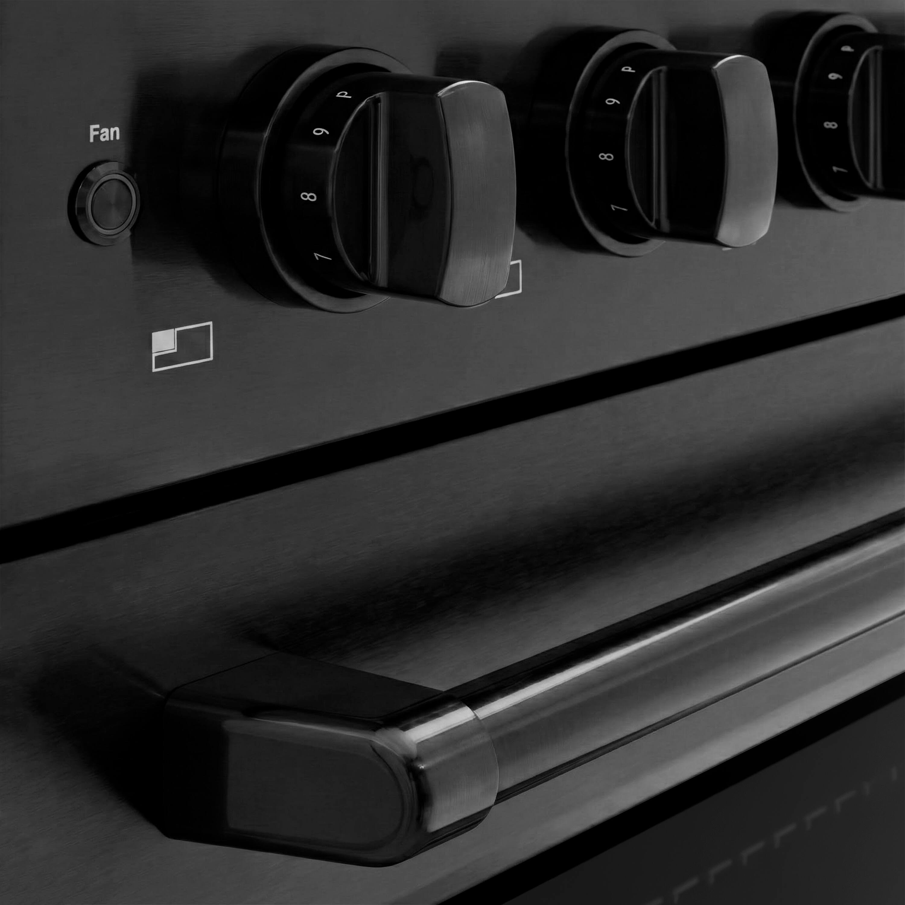 Alt View 5. ZLINE - 30 in. 4.2 cu. ft. Paramount Freestanding Induction Range with 4 Burners and Electric Oven in Black Stainless Steel - Black Stainless Steel.