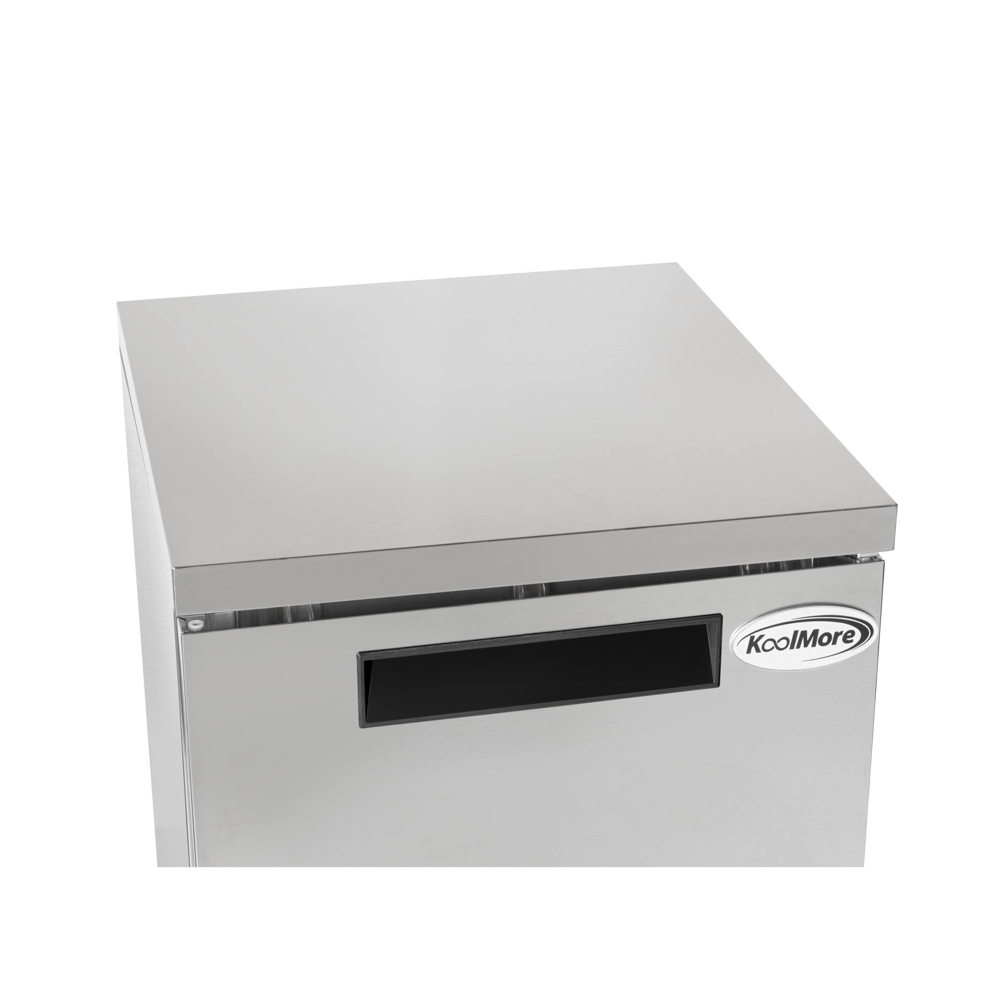 Alt View 4. Koolmore - 27 in. One-Door Commercial Undercounter Freezer in Stainless Steel with Casters, ETL Listed (KM-UCF-1DSS) - Stainless-Steel.