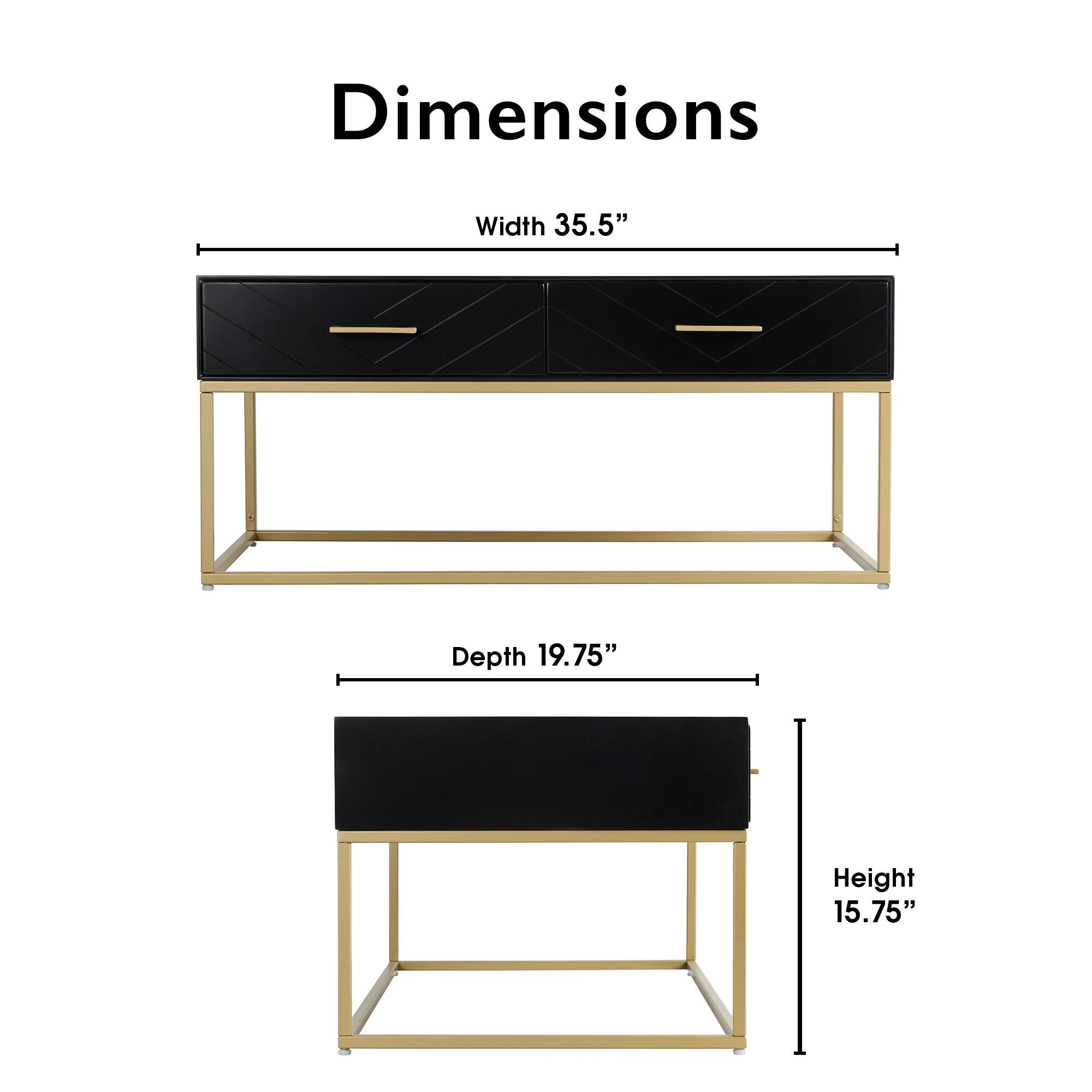 Dimensions: Width 35.5", Depth 19.75", Height 15.75"