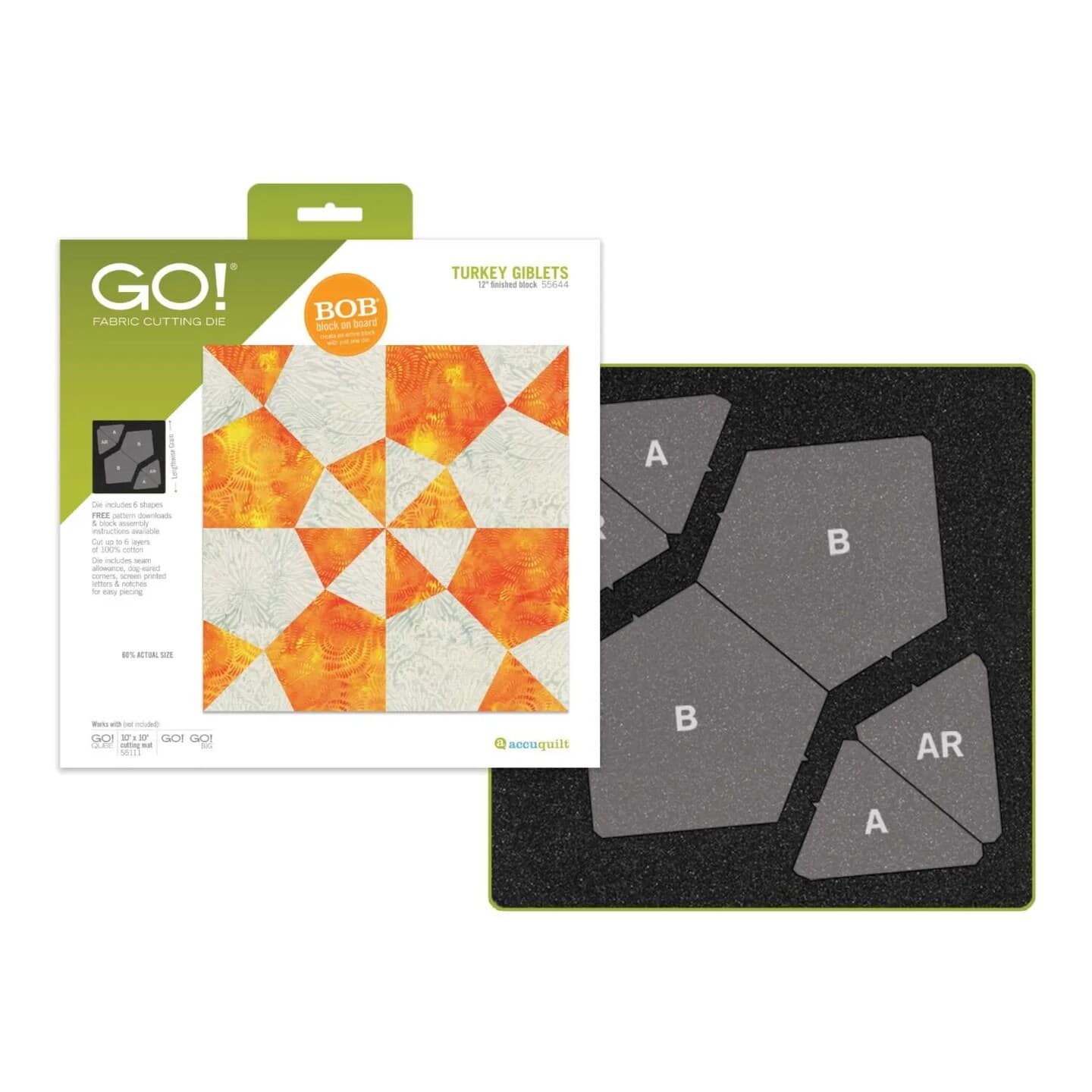 AccuQuilt - GO! Turkey Giblets-12 Finished Die - Multicolor