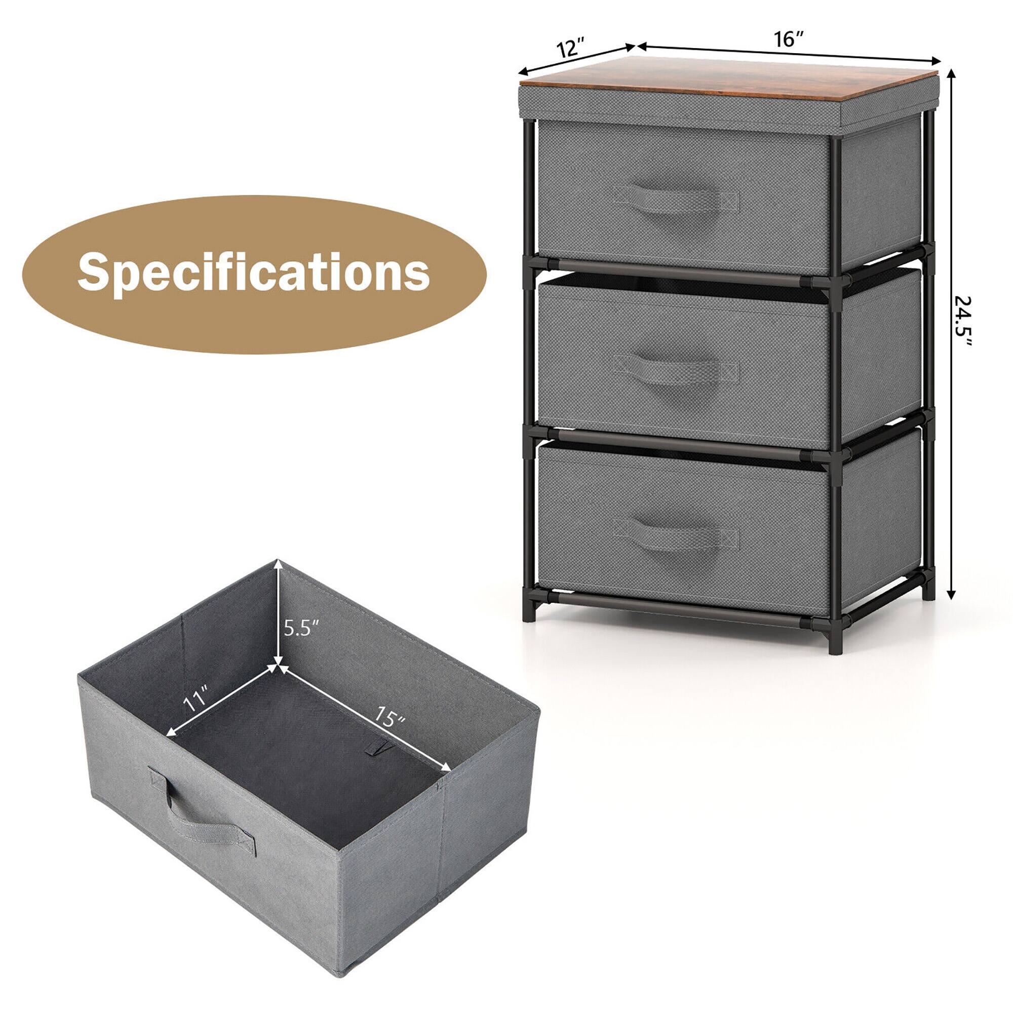 The text on the image reads: "Specifications: 12" 16" 24.5" 5.5" 11" 15".