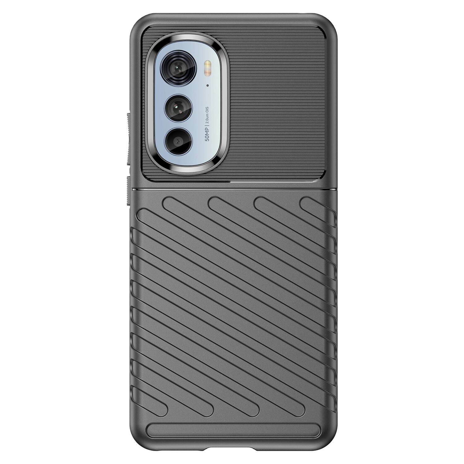 Front. SaharaCase - Black Series Case for Motorola Edge (2022) - Black.