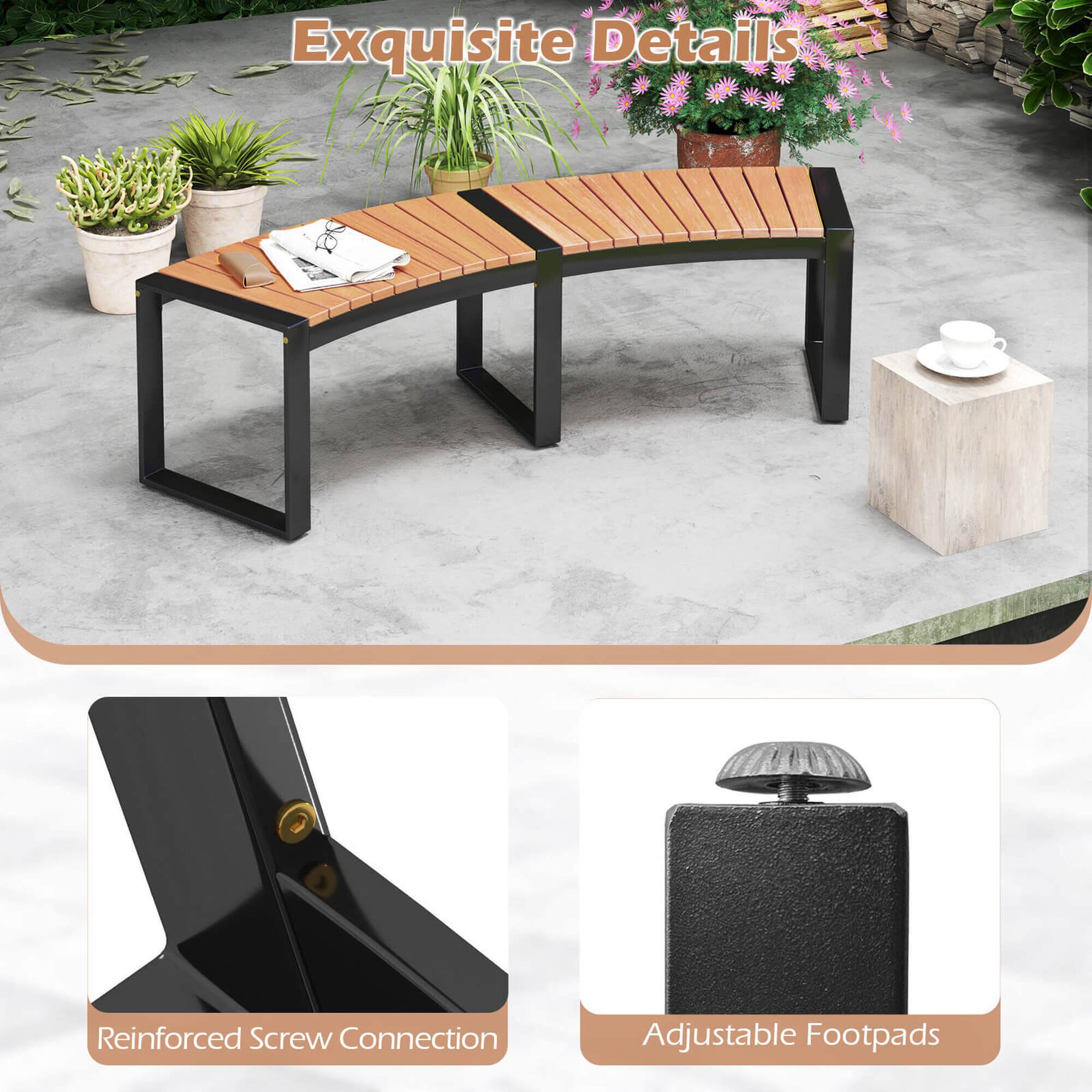 The text on the image reads: "Exquisite Details Reinforced Screw Connection Adjustable Footpads."