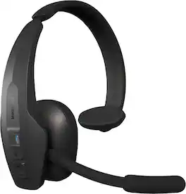 BlueParrott - Pro B450 Wireless Bluetooth Mono Headset with 98% AI Voice Isolation Mics, ANC audio, and All-Day Comfort - Black