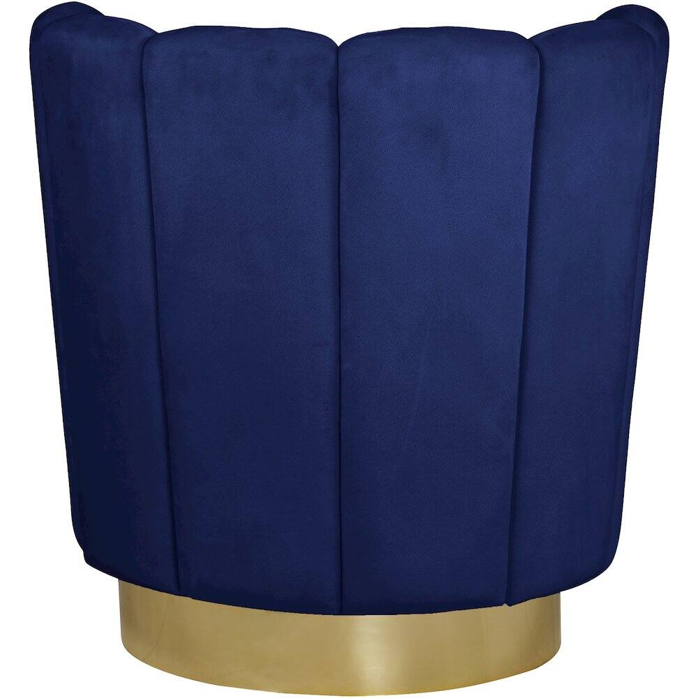Alt View 1. Meridian Furniture - Lily Navy Velvet Accent Chair - Blue.