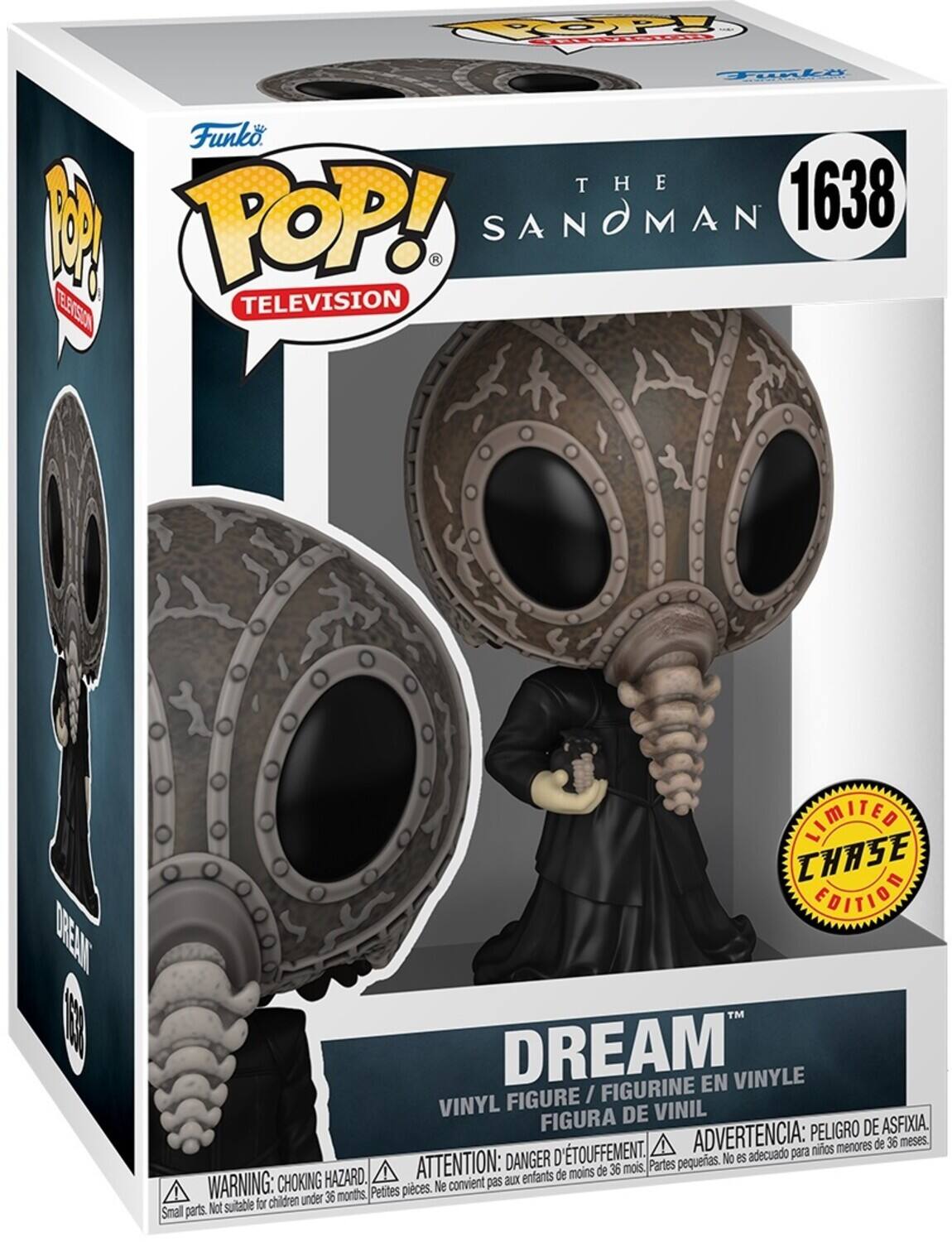 POP! Funko THE SANOMAN 1638 A EEVSION TELEVISION DREAM LIMITED CHASE EDITION DREAM FIGURINE EN VINYLE FIGURE / VINYL DE VINIL FIGURA PELIGRO DE ASFIXIA D'TOUFFEMENT. ADVERTENCIA: para nios menores de 36 meses. DANGER pequeras. No es adecuado HAZARD. ATTENTION: aux enfants de moins de 36 mois Partes WARNING: CHOKING Petites pieces. Ne convient pas for children under 36 months, Small parts. Not suitable