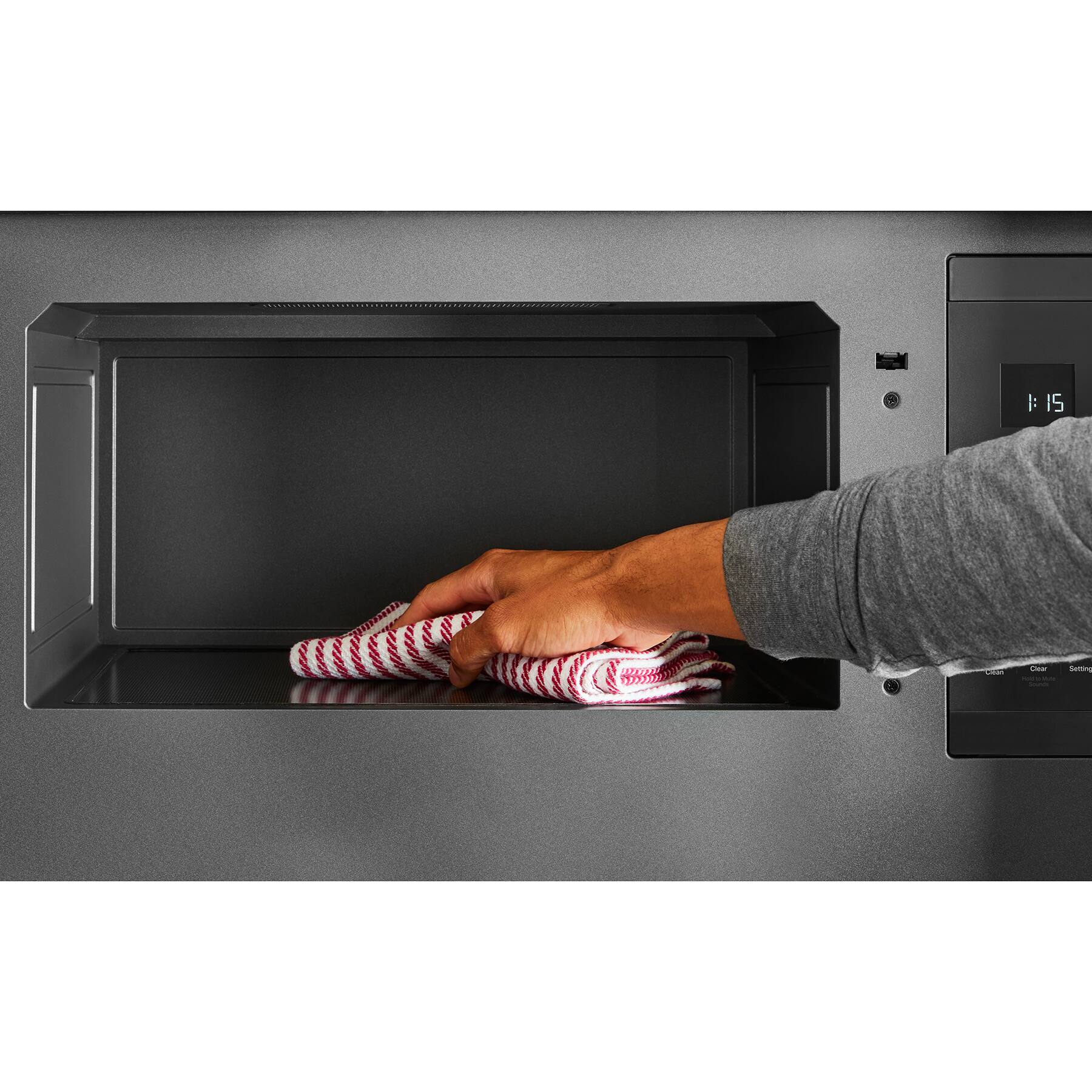 Alt View 17. KitchenAid - 1.1 Cu. Ft. Over-the-Range Microwave with Flush Built-in Design and PrintShield Finish - Stainless Steel.