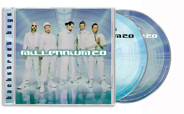 Sure, here is the corrected and grouped text from the image:
---
**Front Cover:**
- Backstreet Boys
- Millennium 2.0
**Back Cover:**
- Backstreet Boys
- Millennium 2.0
**Disc:**
- Millennium 2.0
**Additional Text:**
- ©19802836772A /198028367728
- Registrada
- Marca
- Of
- Tm.
- Pat.
- U.S.
- Reg.
- I.
- L.
- and
- S.A.
- "Legacy"
- "Legacy"
- Trademark Management
- Registrada(s)
- RCA
---
This text is organized based on its appearance on the cover and disc.