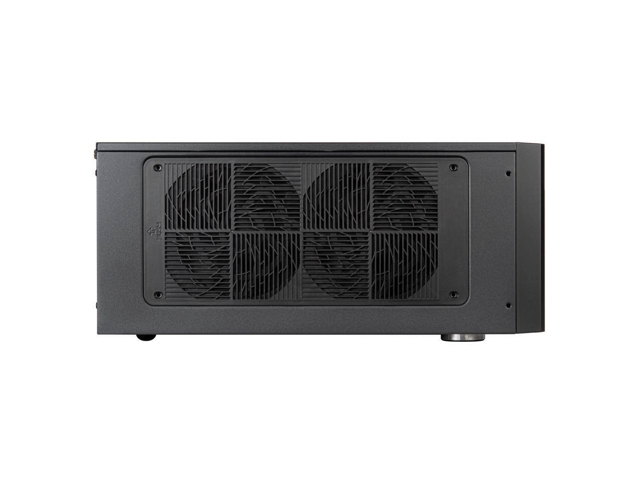 Alt View 4. SilverStone - Silverstone GD11 Ideal compact HTPC case with 240mm radiator support - Silver.