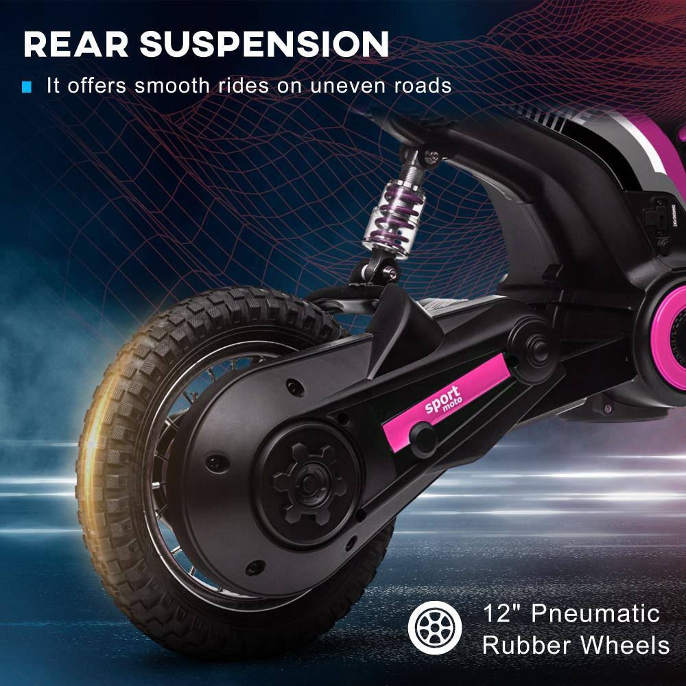 REAR SUSPENSION  
- It offers smooth rides on uneven roads  

12" Pneumatic Rubber Wheels