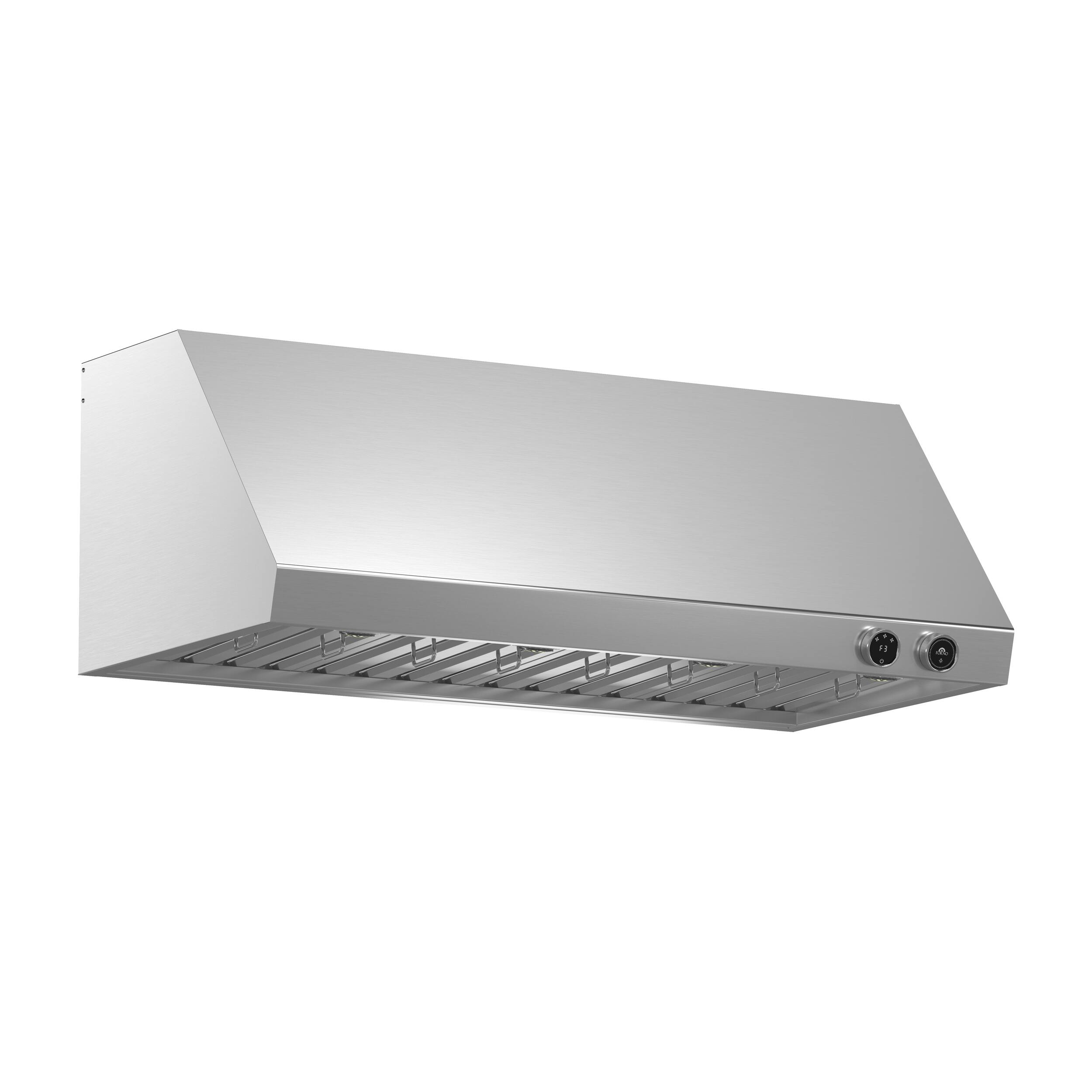 Left. Forno Appliances - Biagio 48" Wall Mounted Vented Range Hood - Silver.