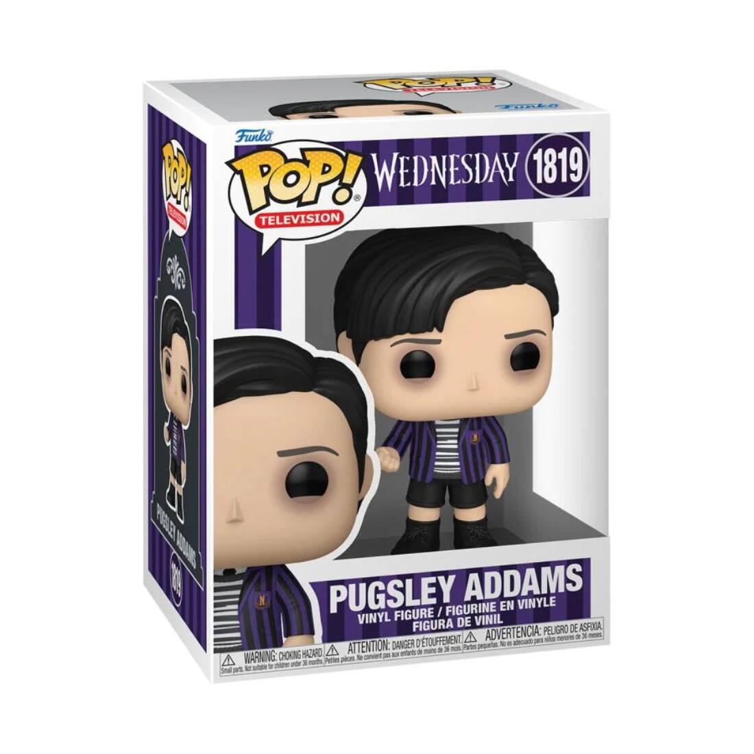 Funko  
POP!  
TELEVISION  

WEDNESDAY (1819)  

PUGSLEY ADDAMS  
VINYL FIGURE / FIGURINE EN VINYLE / FIGURA DE VINIL / FIGURA DE VINIL  

WARNING: CHOKING HAZARD - Small parts. Not for children under 3 years.  
ATTENTION: DANGER - PEUGLIR DE ASFIXIA - ADVERTENCIA: PEUGLIR DE ASFIXIA - ADVERTENCIA: PEUGLIR DE ASFIXIA - ADVERTENCIA: PEUGLIR DE ASFIXIA - ADVERTENCIA: PEUGLIR DE ASFIXIA - ADVERTENCIA: PEUGLIR DE ASFIXIA - ADVERTENCIA: PEUGLIR DE ASFIXIA - ADVERTENCIA: PEUGLIR DE ASFIXIA - ADVERTENCIA: PEUGLIR DE ASFIXIA - ADVERTENCIA: PEUGLIR DE ASFIXIA - ADVERTENCIA: PEUGLIR DE ASFIXIA - ADVERTENCIA: PEUGLIR DE ASFIXIA - ADVERTENCIA: PEUGLIR DE ASFIXIA