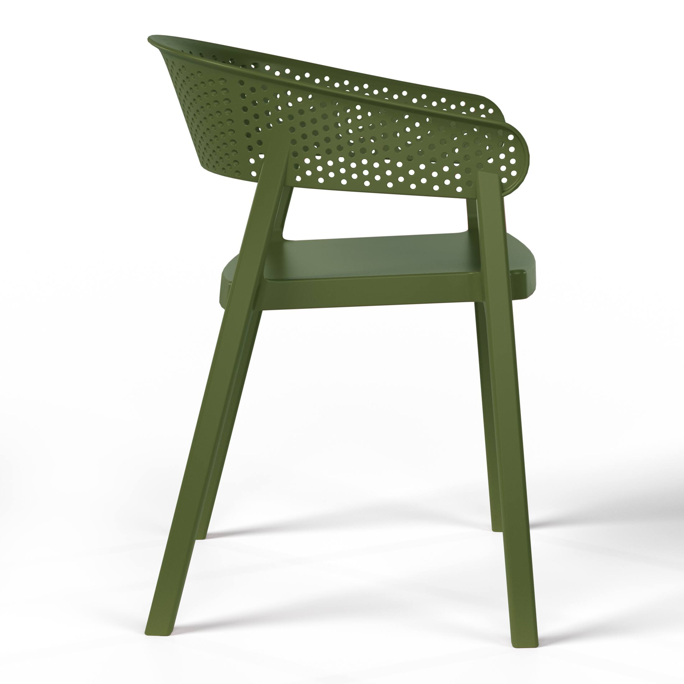 Alt View 1. WestinTrends - WestinTrends Playa 5-Piece Outdoor Resin Square Patio Dining Table Set with Stackable Patio Dining Chairs - Olive Green.