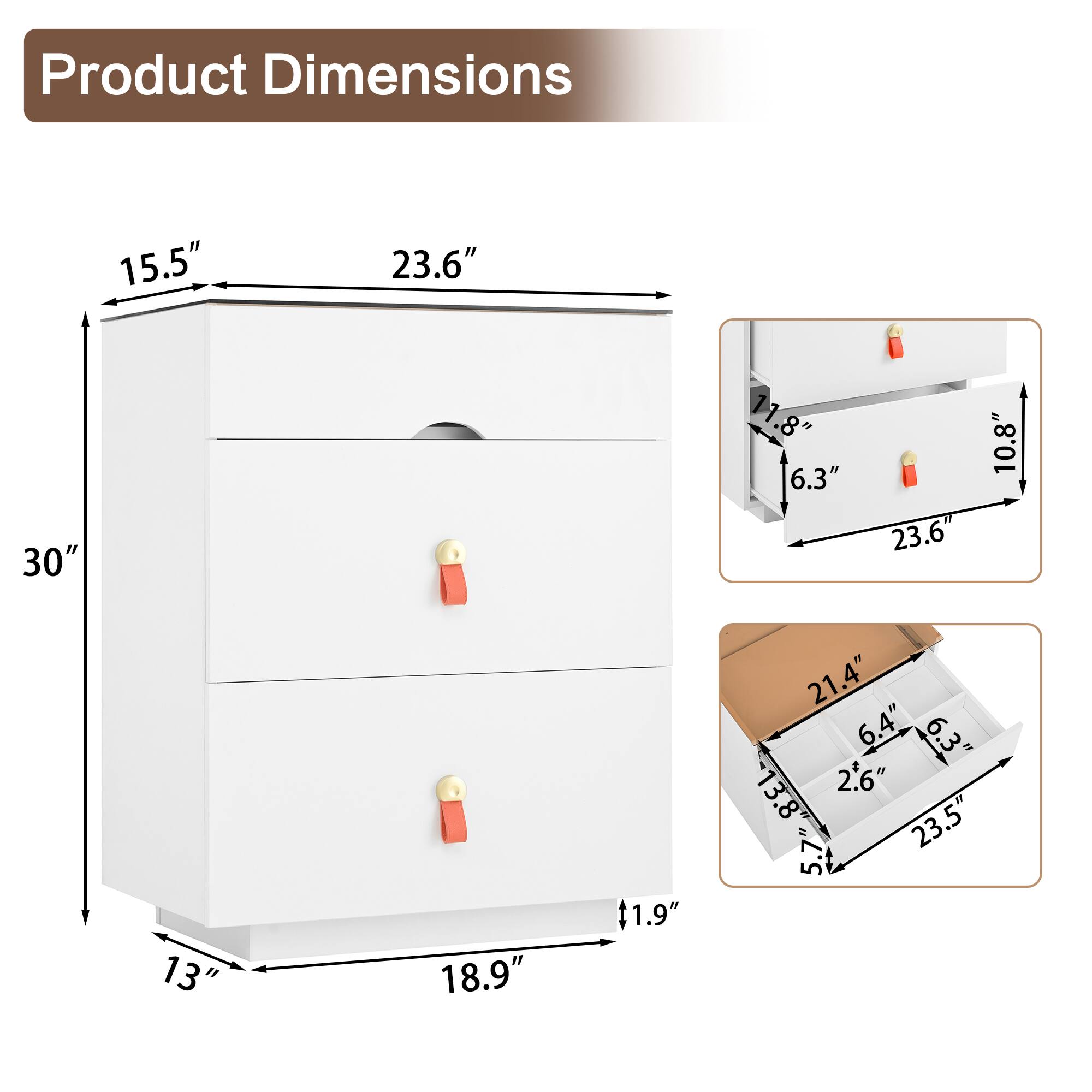Product Dimensions

- 15.5" x 23.6" x 30"
- 11.8" x 6.3" x 23.6" x 10.8"
- 21.4" x 6.4" x 6.3" x 2.6" x 13.8" x 23.5" x 5.7"
- 1.9" x 18.9" x 13"