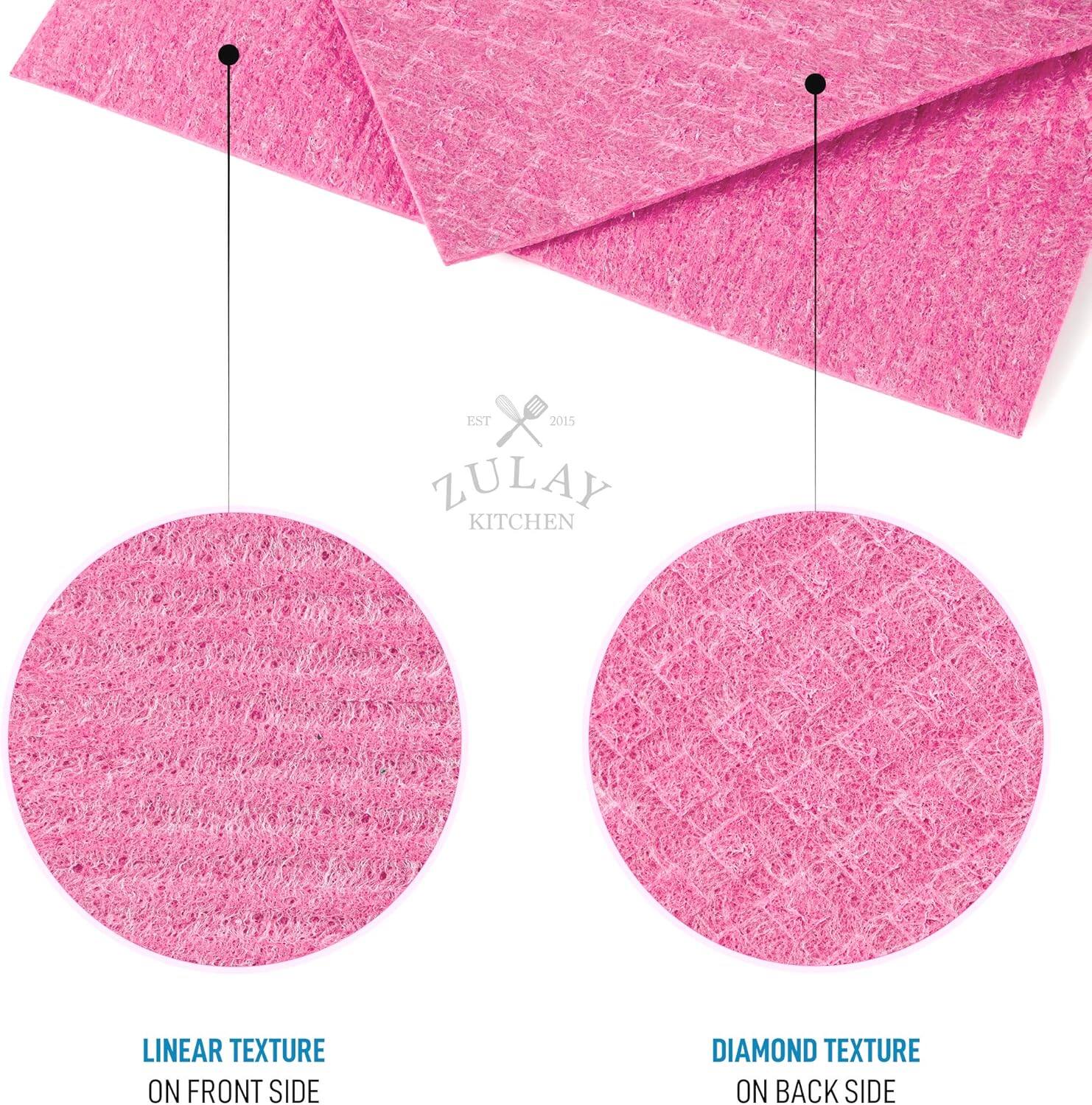 EST 2015  
ZULAY KITCHEN  
LINEAR TEXTURE ON FRONT SIDE  
DIAMOND TEXTURE ON BACK SIDE