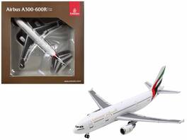 GeminiJets - Airbus A300-600R Commercial Aircraft Emirates Airlines (A6-EKC) with Striped Tail 1/400 Diecast Model Airplane - White