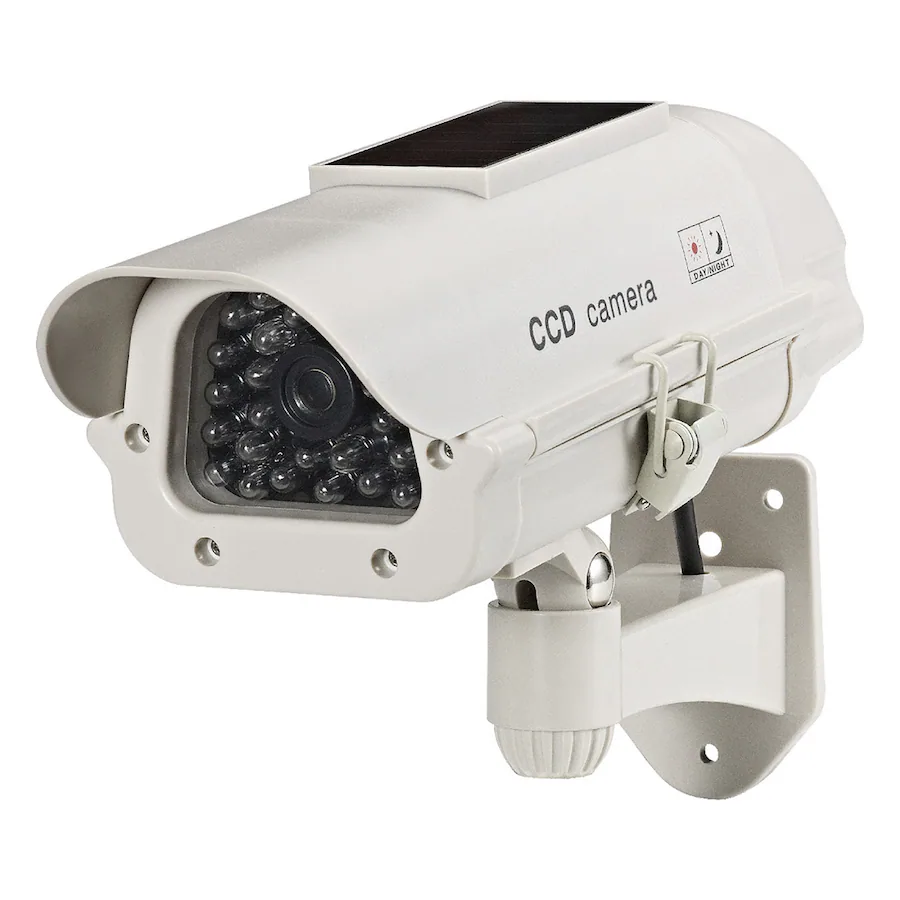 SPT Solar Indoor/Outdoor Decoy Security Camera with LED Beige 15-CDM14E ...