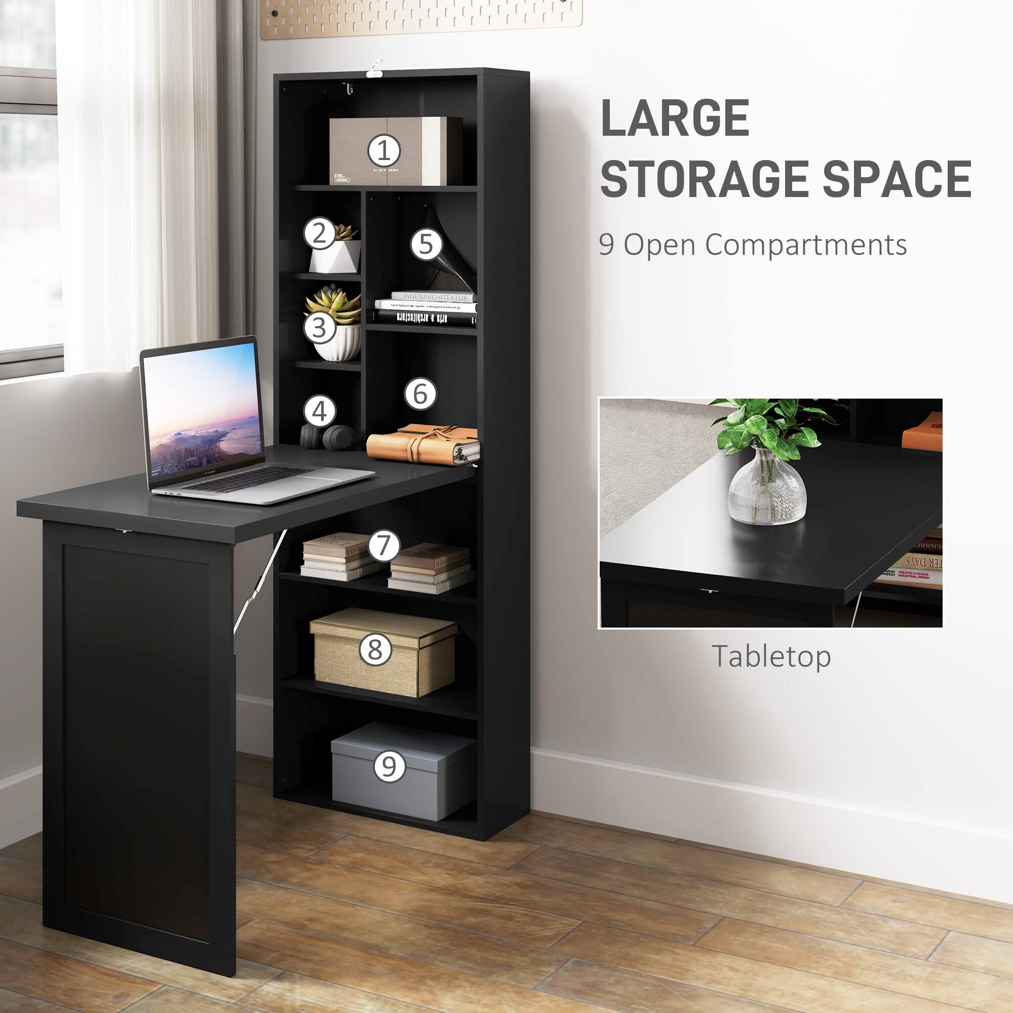 LARGE STORAGE SPACE  
9 Open Compartments  

Tabletop