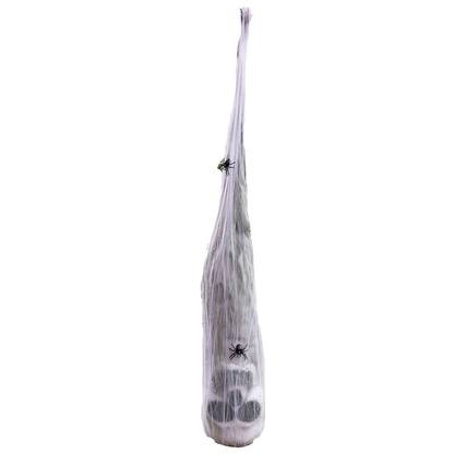 Front. Funworld - Skull in Spiderweb Cocoon Halloween Prop - White.