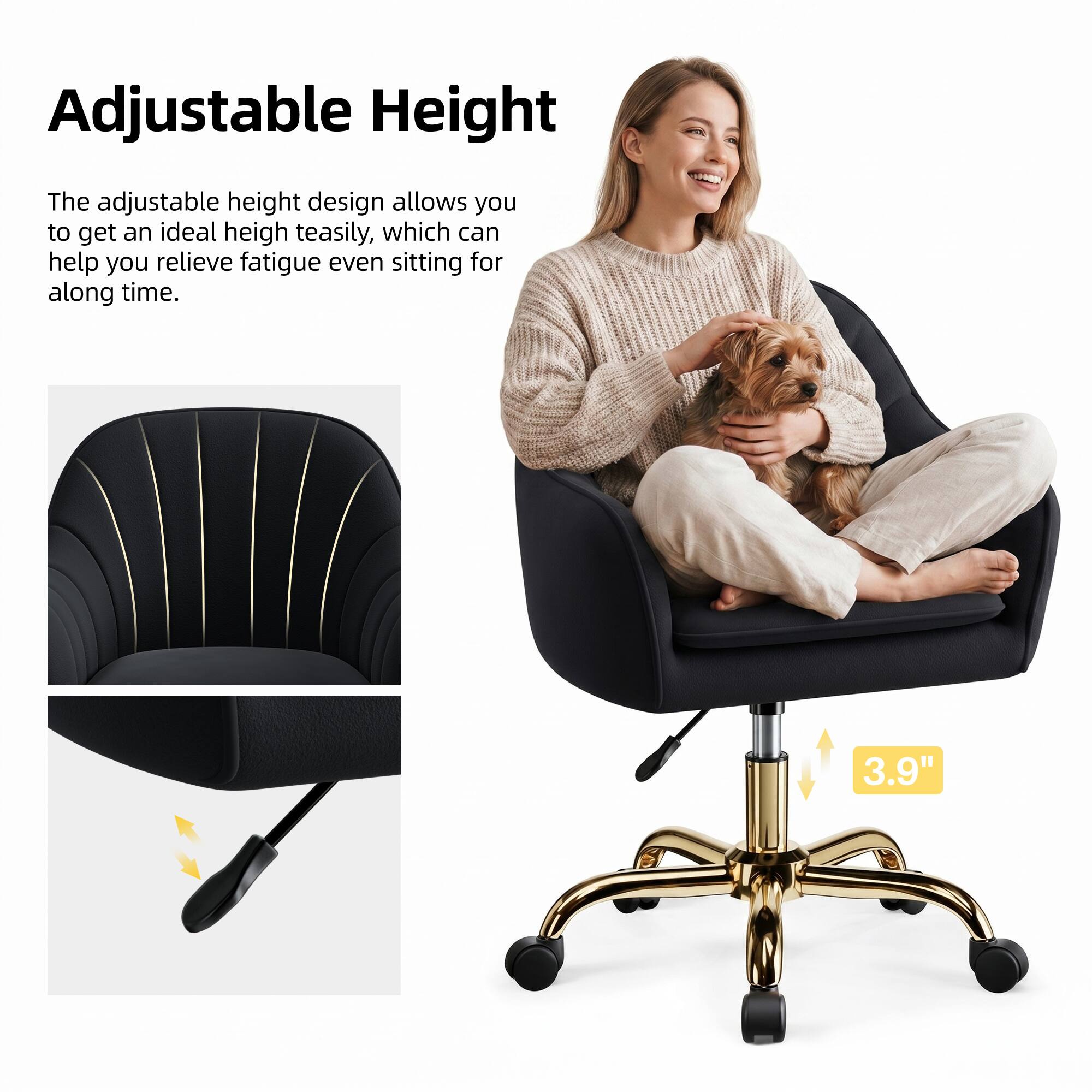 Adjustable Height

The adjustable height design allows you to get an ideal height easily, which can help you relieve fatigue even sitting for a long time.

3.9"