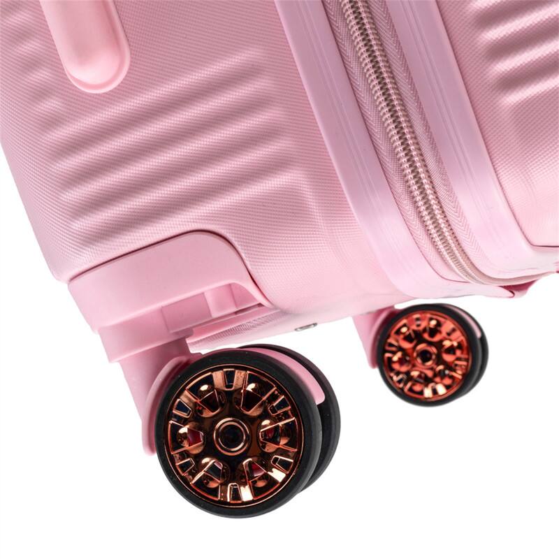 Alt View 10. HTUTWOO - Hard Luggage 4-Piece Set - 360° Dual Rotating Four-Wheel Suitcase, Password Lock, Lightweight Universal Wheel Carry-On - Pink.