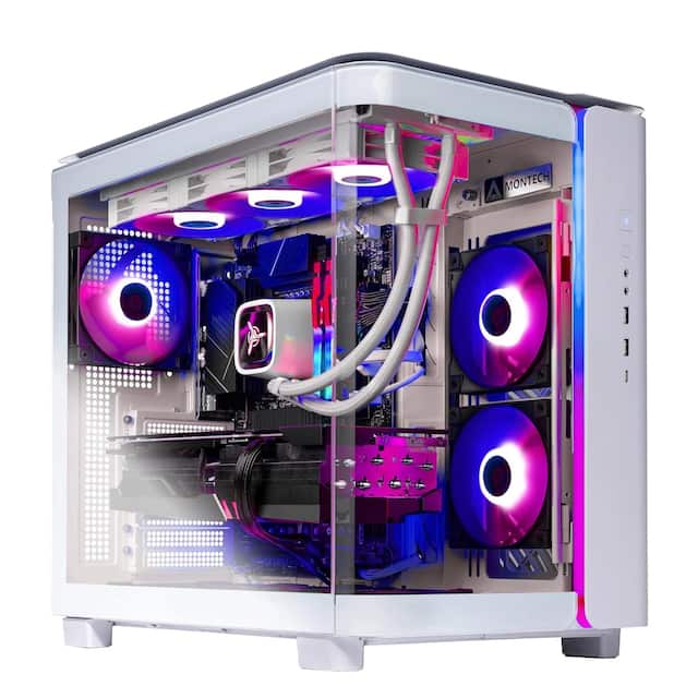 Skytech Gaming - King 95 Gaming PC - AMD Ryzen 7 9700X - 16GB Memory - NVIDIA GeForce RTX 5070 - 1TB NVMe SSD - White