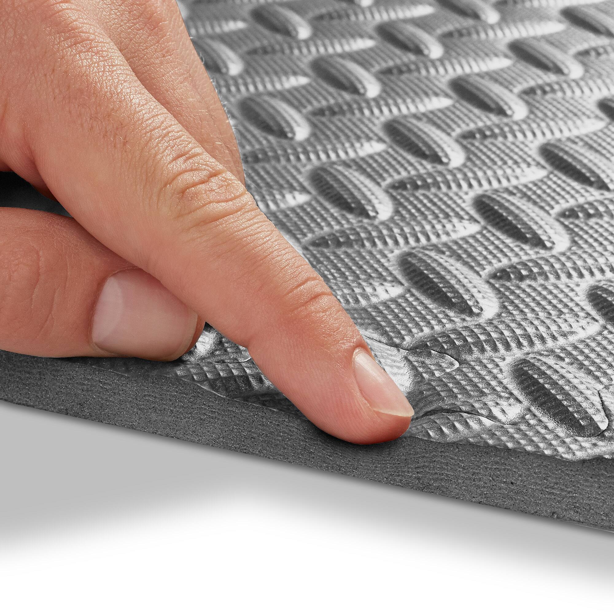 Alt View 5. Philosophy Gym - Exercise Flooring Mats - Foam Rubber Interlocking Puzzle Floor Tiles - Gray.