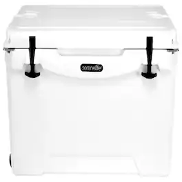 SereneLife - 75-Quart Heavy-Duty Portable Cooler Box – Holds 63 Cans, 2L Bottles Upright – 5-Day Ice Retention - White