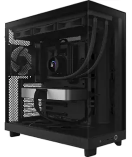 Nzxt H6 Flow Atx Mid Tower Pc Case With Dual Chamber Black Cc-h61fb-01 