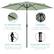 UV Protection: Fabric shade is UPF50 certified to diffuse sunlight.
Durable: Powder-coated steel withstands wear over time.
Built-in Crank: Pulley-assisted crank opens and closes the umbrella.
Push-button Tilt: Freely adjust the angle with a locking tilt joint.