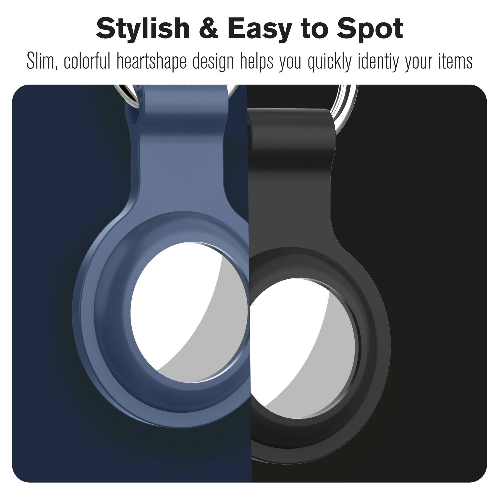 Stylish & Easy to Spot

Slim, colorful heartshape design helps you quickly identify your items