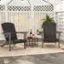 Back. Costway - Patio Adirondack Chair with Rattan Padded Seat Wide Armrests & Hidden Cupholder - Gray,Mix Brown.
