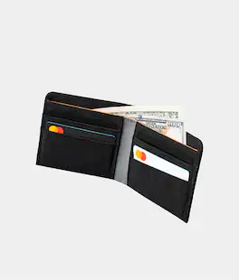 ALPAKA - ARK Classic Wallet,Bifold Wallet with Magnetic Closure, RFID Protection, Global Bill Fit,Gift-Ready Box - Black Axogrid 210D