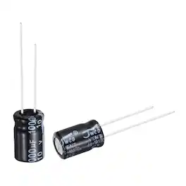 Unique Bargains - 1000uF 10V 8x12mm Electrolytic Capacitor, Radial Leads Aluminum, 50pcs, for Power Supplies/Audio/Lighting - Black